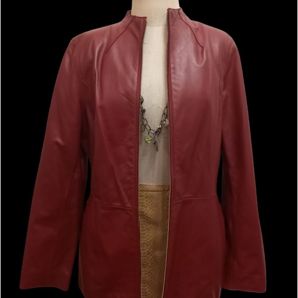Classique entier genuine leather jacket - Picture 2 of 7